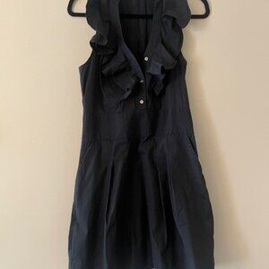 Express little black dress with ruffle and pockets size 10